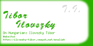 tibor ilovszky business card